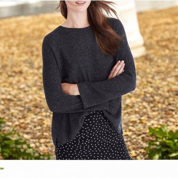 Madewell Grey Donegal Northroad Pullover Sweater size L - Picture 1 of 12